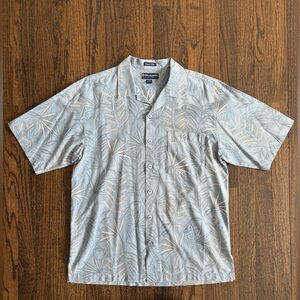 Weekenders Gray Casual Button Down Shirt Short Sleeve